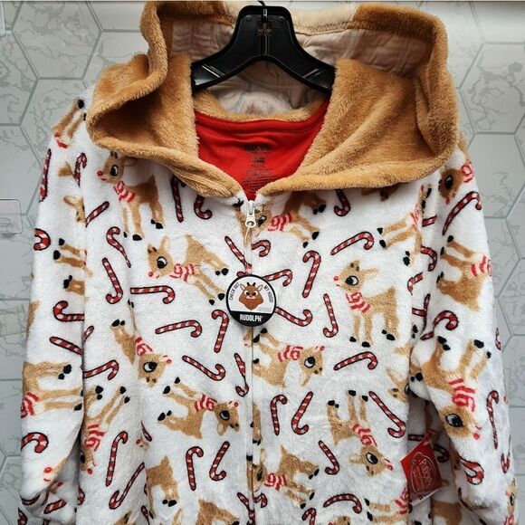 Nwt Rudolph the Red-Nosed Reindeer Women's Super Minky Union Suit, Sz 3X… - Picture 5 of 9